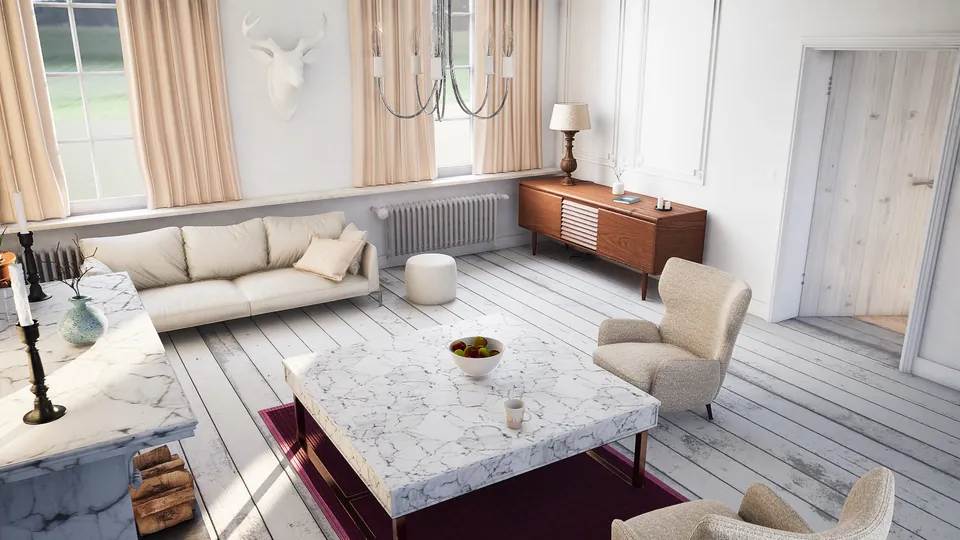Classic Apartment - 3D scene for Unreal Engine 5