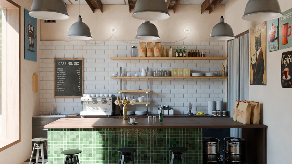Coffee Shop - 3D scene for Unreal Engine 5