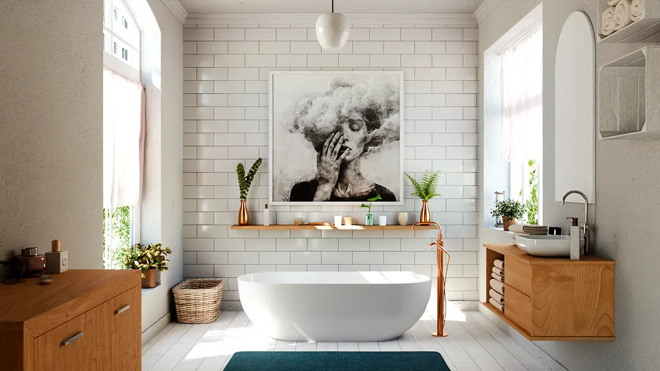 White Bathroom - view 1